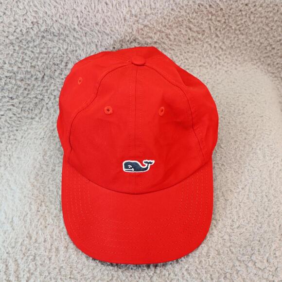 Vineyard Vines Dad Hat Red Canvas Adjustable Strapback Cap - Picture 2 of 7